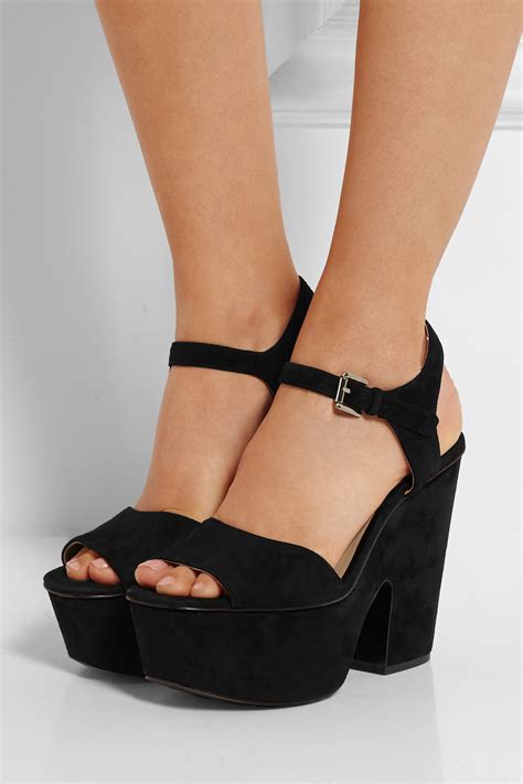 michael kors summer platform sandals|Michael Kors suede platform sandals.